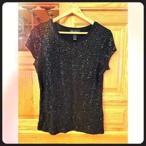 Sequin black shirt